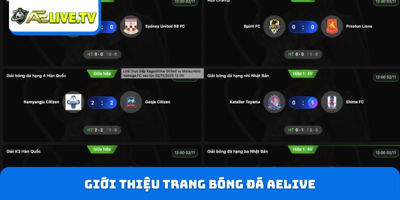 Giới thiệu trang web bóng đá AELIVE